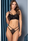 Dantelli Siyah Balenli Bralet Sütyen Takımı