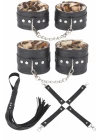 Deri Leoparlı 4lü Harness Set