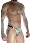 Erkek  Arkası Büzgülü Gümüş Brazillian Slip