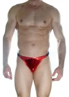 Erkek  Arkası Büzgülü Kırmızı Brazillian Slip