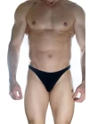 Erkek  Arkası Büzgülü Siyah Brazillian Slip
