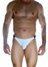 Erkek  Beyaz Arkası Büzgülü Brazillian Slip