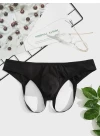 Erkek  Fantazi Siyah Jockstrap İç Giyim