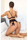 Fiyonklu İşlemeli Fantazi Sütyen Külot Takım