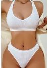 Kadın Beyaz Seamless Tanga Sütyen Takım