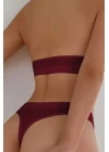 Kadın Bordo Seamless Tanga Sütyen Takım