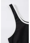 Kadın Siyah Askılı Crop Top ve Şortlu Gecelik Takım