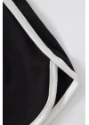 Kadın Siyah Askılı Crop Top ve Şortlu Gecelik Takım