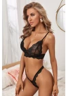 Kadın Siyah Çapraz Sırt Detaylı Şık Bralet Takım