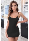 Kadın Siyah Sırt Kısmı Komple Dantelli Mini Gecelik