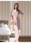 Leopar Desenli Kadın Pijama Takım 1036