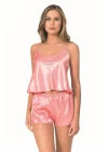 Mercan Saten Babydoll Şort Takımı