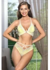 Önden Açılır Bralet Sütyen Ve Slip Külot Takım Sarı (brf32011)