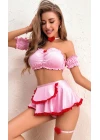Pembe Etekli Fantazi Kadın Kostüm 3820