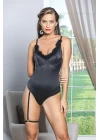 Saten Bacak Bantlı Çıtçıtlı Badi Siyah (brf11490)