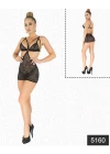 Simli Likralı  Dantel Babydoll