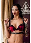 Sırtı Zincir Detaylı Şık Deri Harness - Brf215