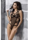 Siyah İp Detaylı Fantezi Body