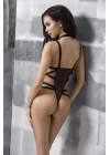 Siyah İp Detaylı Fantezi Body