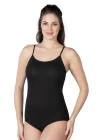 Siyah Mı Emay 1415 Modal Cotton Çıtçıtlı İnce Askılı Body