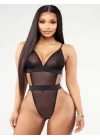 Siyah Transparan Tül Fantezi Babydoll