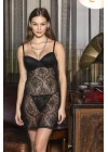 Transparan Babydoll, String Takım Siyah (brf31132)