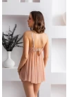 Transparan Babydoll Ve String Takım Cappucino (brf31932)