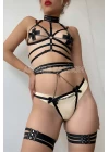 Vücudu Saran Seksi Lastik Body Harness - Brf350