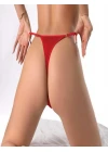 Zincir Detaylı Fantezi Kırmızı String Tanga
