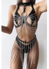 Zincir Sütyen Etek Harness Takım