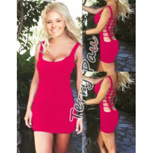 B101122 Kırmızı Özel Tasarım Elbise