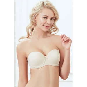 Balenli Desteksiz Dolgusuz Askısız Straplez Günlük Klasik T-shirt Sütyeni