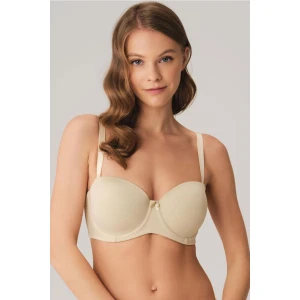 Balenli Desteksiz Dolgusuz Askısız Straplez Yumuşak Süngerli Günlük Klasik T-shirt Sütyeni