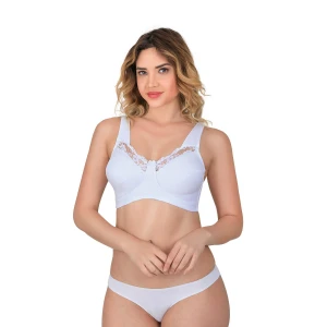 Beyaz Mı Emay 181 C Dantelli Toparlayıcı Cotton Sütyen