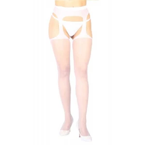 Beyaz Özel Bölgesi Açık Fantazi Külotlu Çorap Brf1054