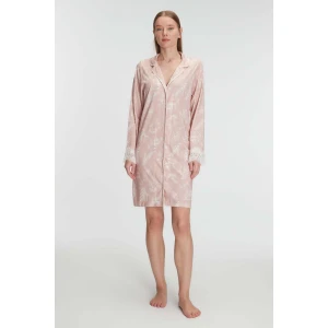 Cotton Modal Uzun Kol Gecelik