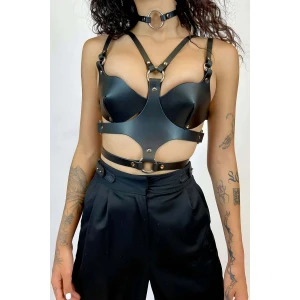 Deri Sütyen, Choker Ve Göğüs Harness, Tarz Festival Giyim Ürünleri - Brf1296