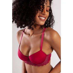 Garland Big Size Plunge Bra, Şarap Rengi Konforlu Ve Şık Sütyen