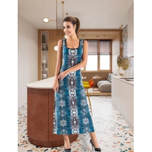 Havuz Yaka Uzun Kadın Elbise 957