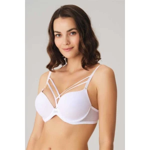 Kadın Balenli Destekli Dolgulu Askıları Çıkabilen Yaka Detaylı T-shirt Sütyeni