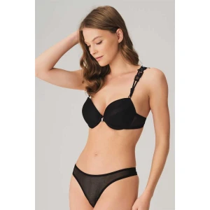 Kadın Balenli Destekli Dolgulu Sırt Detaylı Dantelli Sütyen Ve String Takım