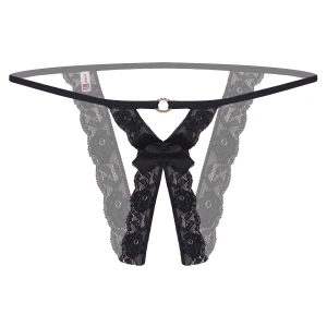 Özel Bölgesi Açık Taşlı Dantelli Fantezi Külot