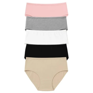 Pk40004 Büyük Beden Yüksek Bel Külot 5 Li Paket