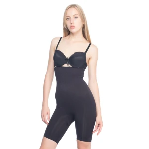 Siyah Mı Emay 2074 Yüksek Bel Desenli Double Uzun Paça Korse