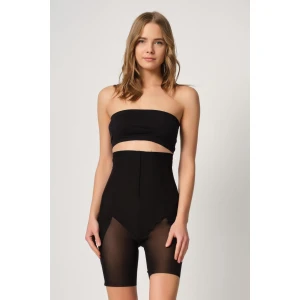 Siyah Mı Emay 2928 Ön Agraflı Tül Paçalı Lazer Korse