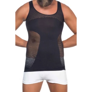 Siyah Mı Emay E1006 Fileli Erkek Korse Atlet