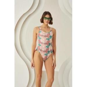 Soft Tropikal Yandan Büzgülü Mayo