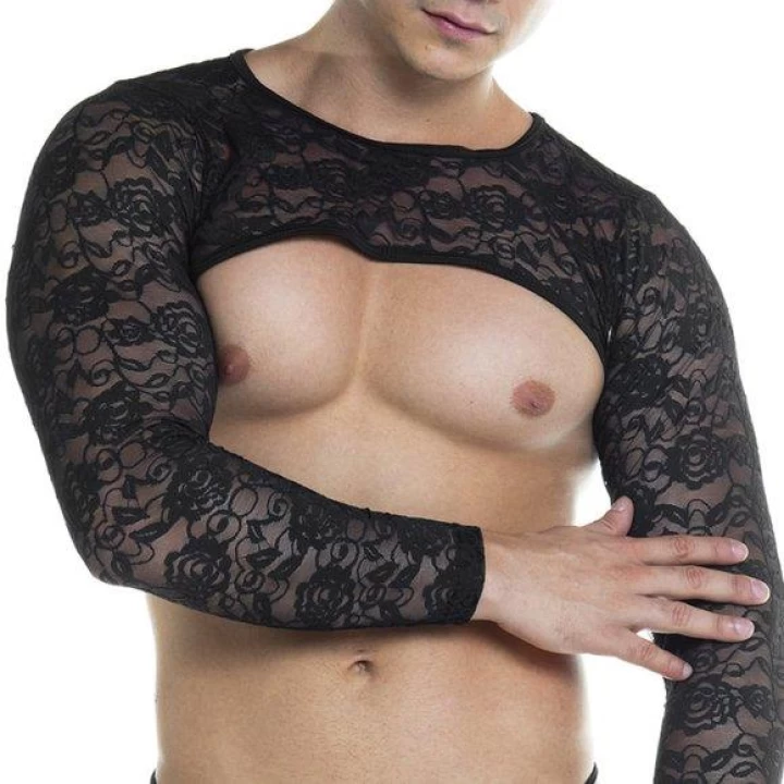 Erkek  Fantezi Dantel Crop