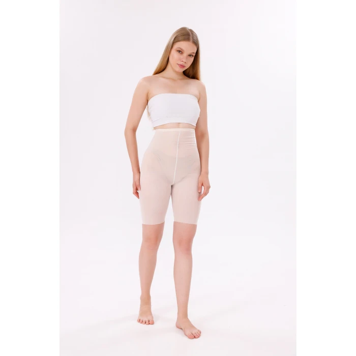 Freshness 0007 Lazer Kesim Tül Yüksek Bel Şort Korse