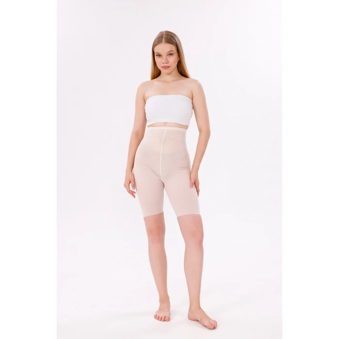 Freshness 0007 Lazer Kesim Tül Yüksek Bel Şort Korse